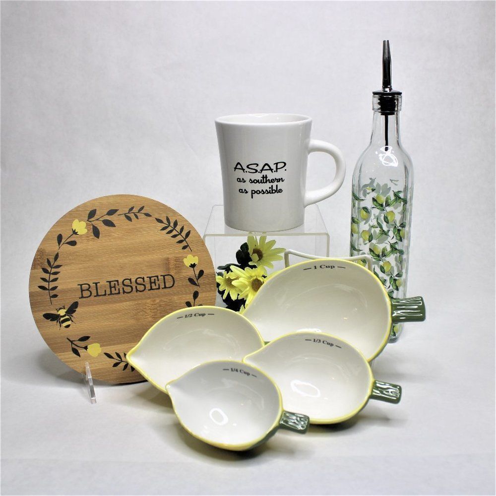 Kitchen Set Gifts Cheerful Lemons Summer Warm Useful